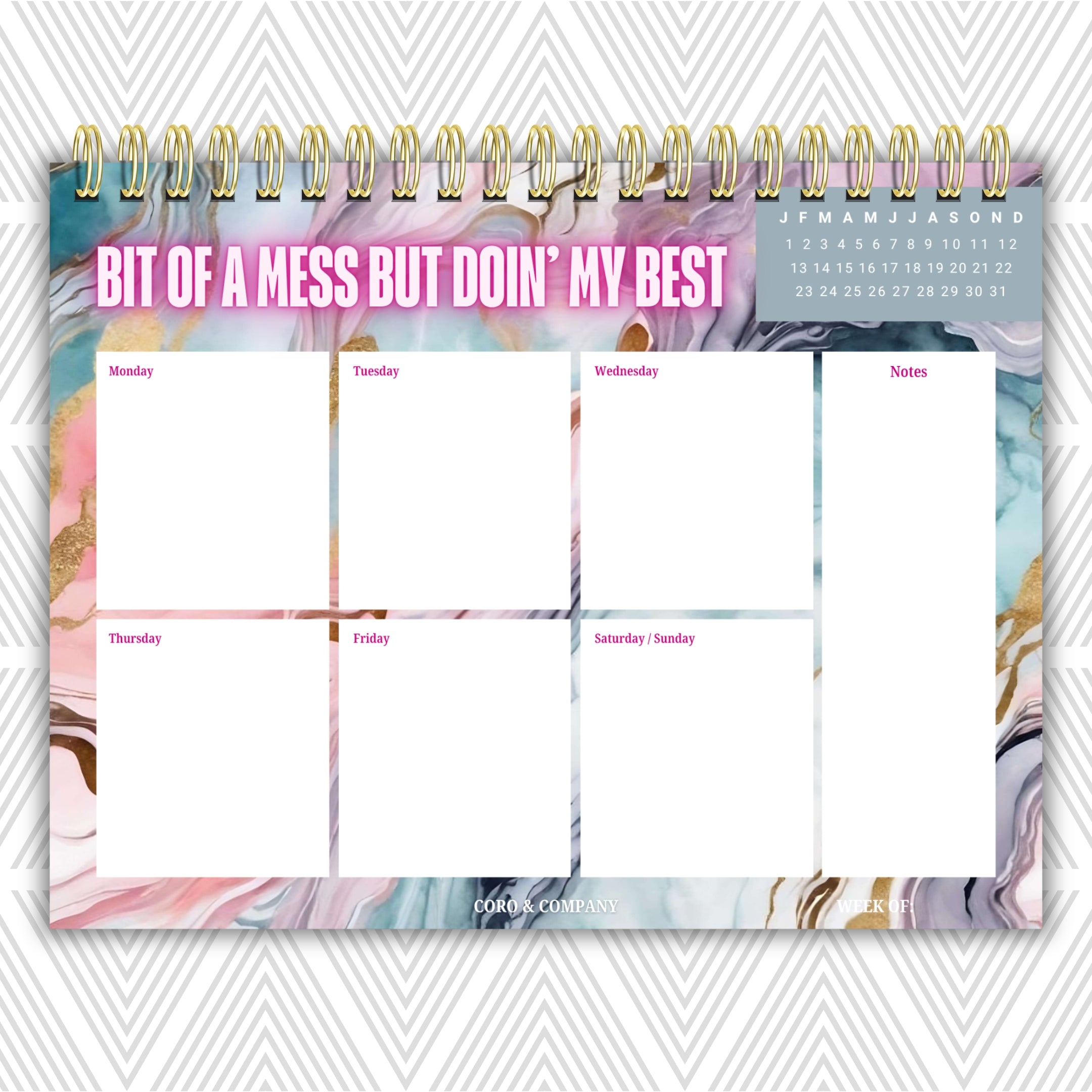 Weekly Desk Planner • 8.5 x 11"