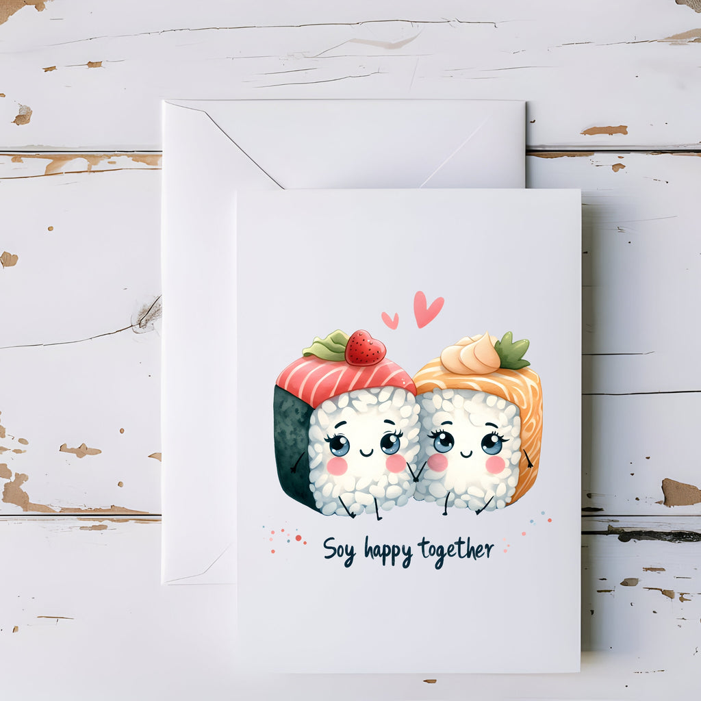 Soy Happy Together Greeting Card - 5x7" - CoRo & Company
