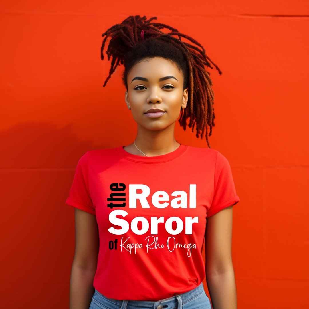 The Real Soror Tee • Sorority T-Shirt • Crew Neck T-Shirt
