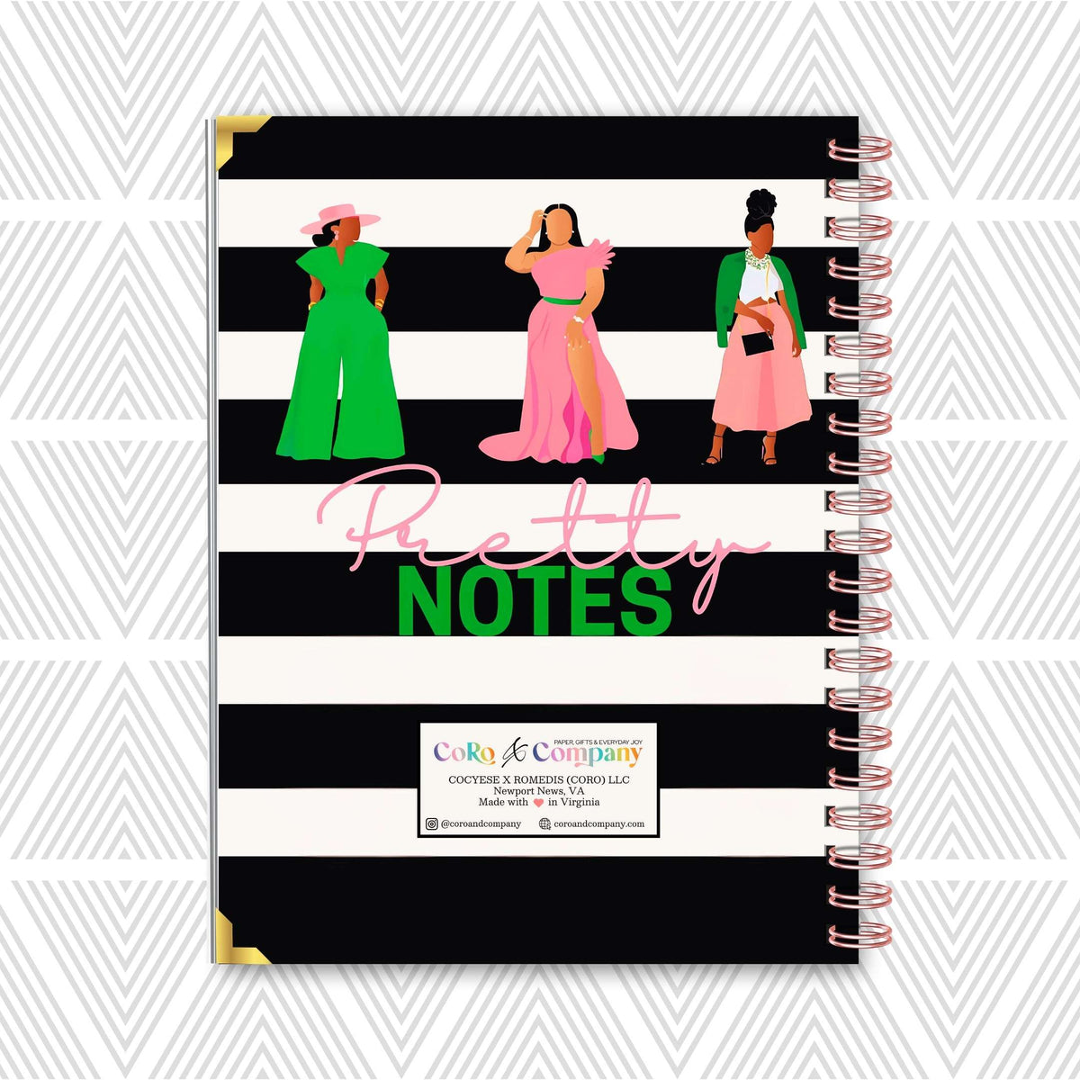Pretty Notes Sorority Keepsake Notebook - CoRo & Company