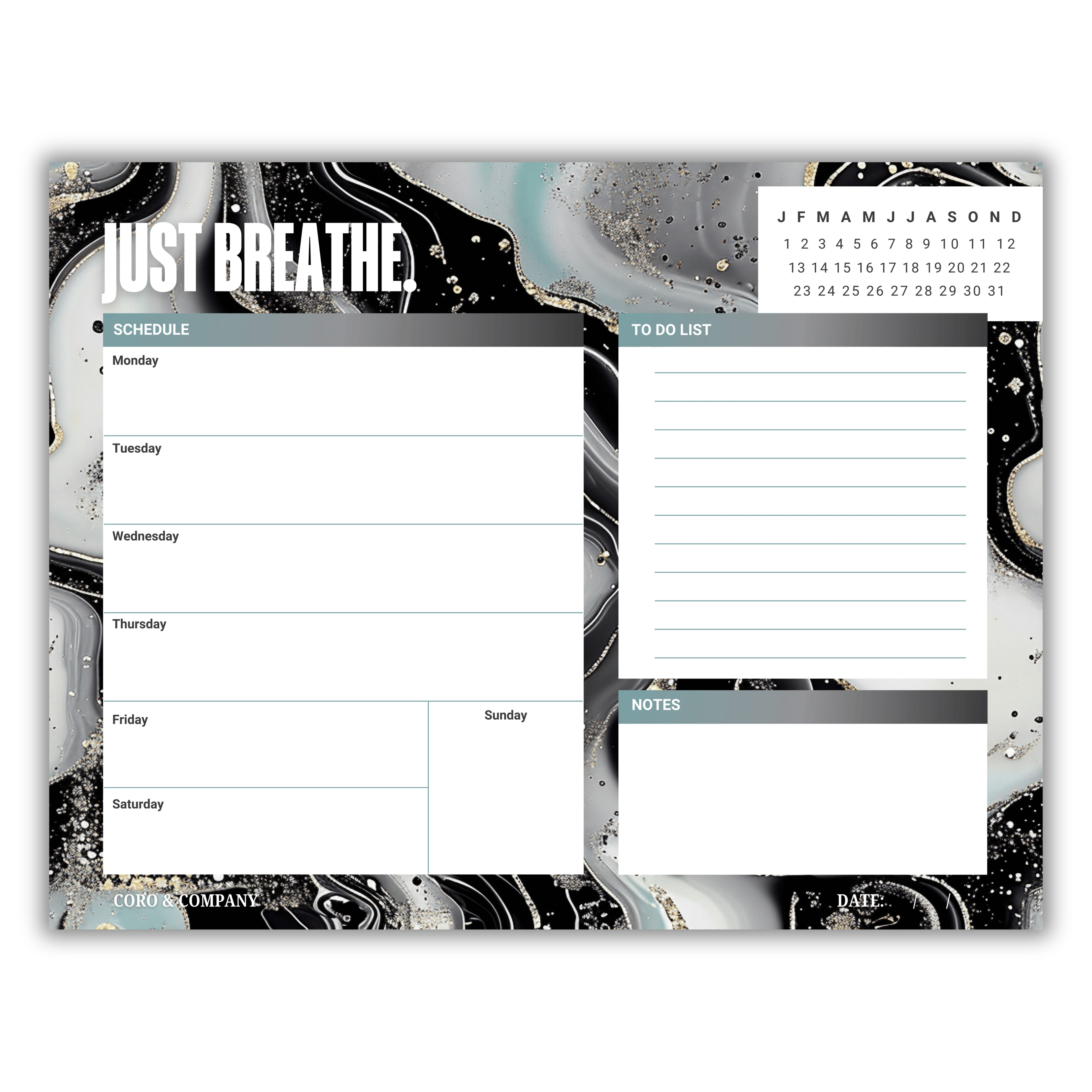 Weekly Desk Planner • 8.5 x 11" Weekly Planner