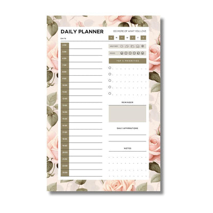 Soft Cottagecore Desktop Daily Planner • 6 x 9"