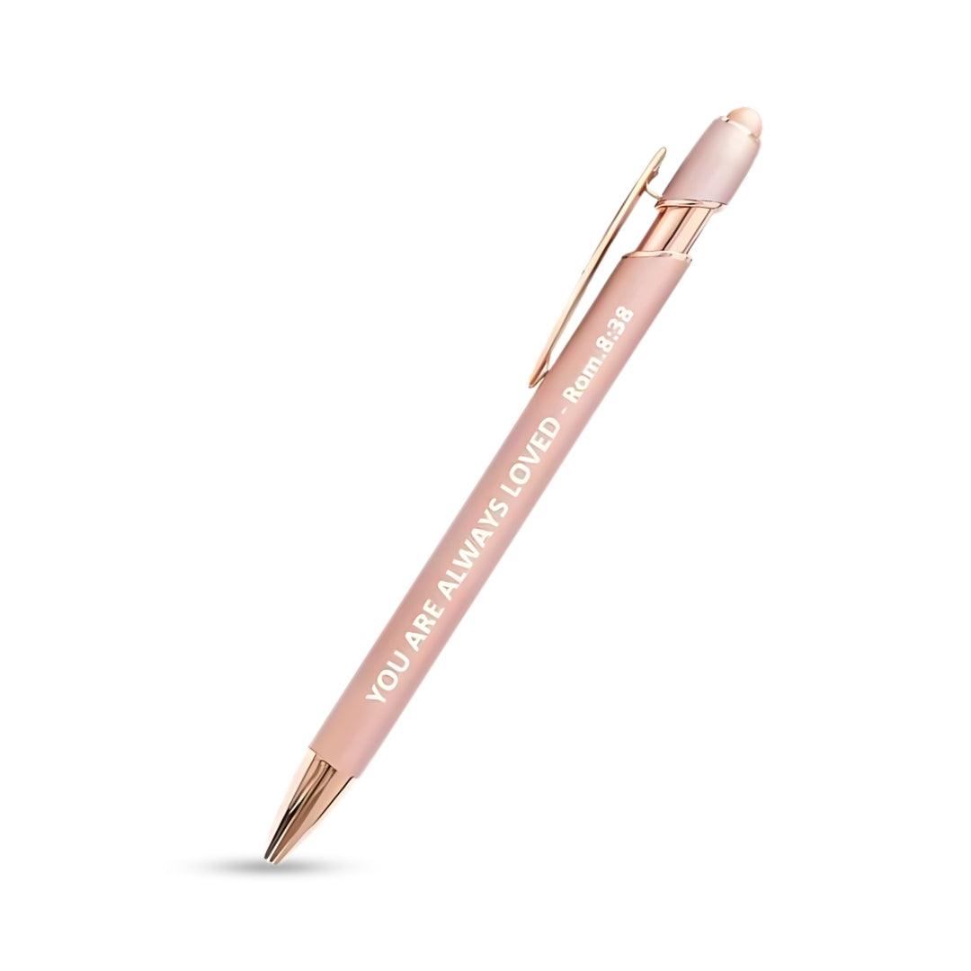 Positivity Ballpoint Pen • 2 in 1 Stylus Tip • Journal Writing Pen