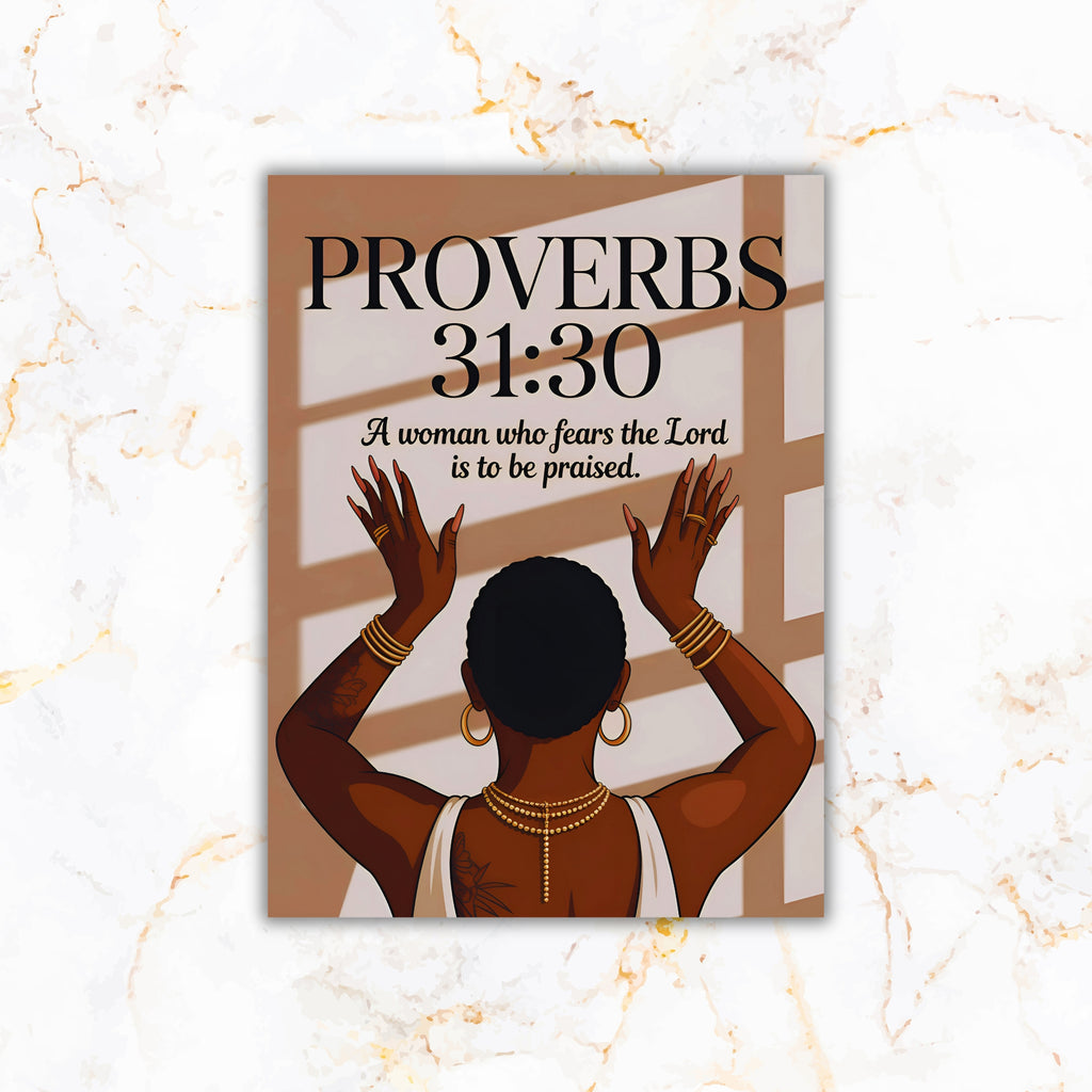 Proverbs 31:30 – A Woman Who Fears the Lord Christian Wall Art Print - CoRo & Company