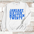 Vintage January Sixteenth Crewneck Pullover Sweatshirt White Sweater