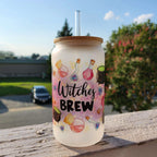 Witches Brew Beer Glass Can Tumbler • Drinkware Glass Can Tumbler