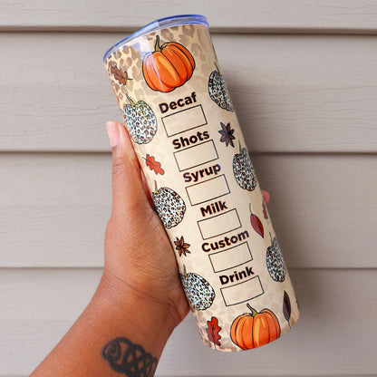 Fall Vibes Coffee Skinny Tumbler • 20 oz Stainless Steel • Drinkware