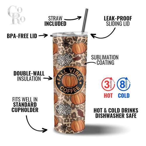 AKA 20 oz Skinny Tumbler • Stainless Steel • Drinkware Tumbler