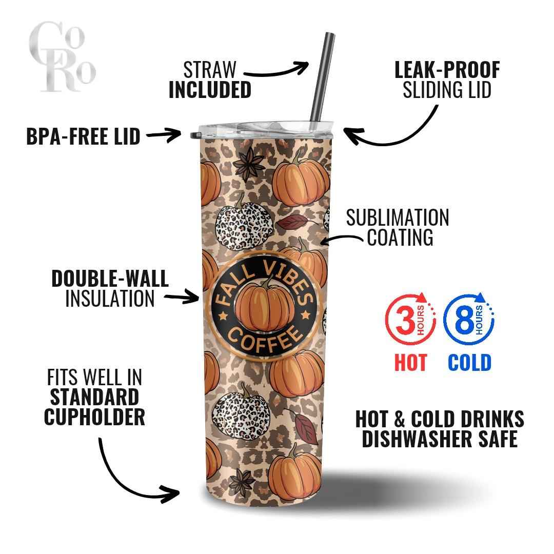 Kappa 20 oz Skinny Tumbler • Stainless Steel • Drinkware Tumbler
