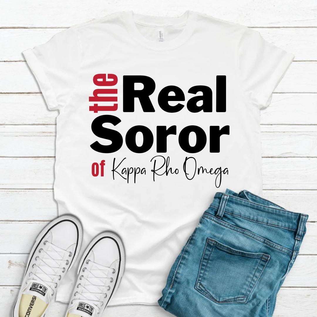 Deltas The Real Soror Tee • Crew Neck • Unisex Shirt