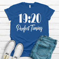 1920 Perfect Timing Unisex Sorority Tee • Crew Neck Blue T-Shirt