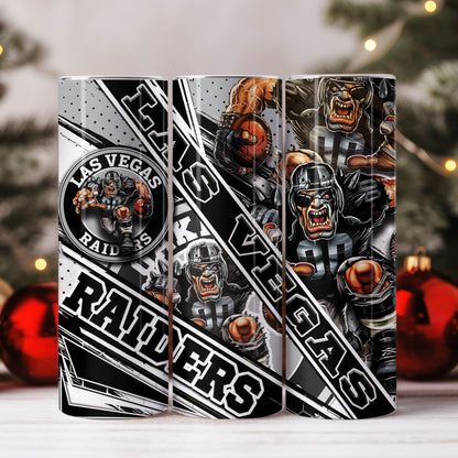 Las Vegas Raiders Skinny Tumbler • 20 oz Stainless Steel • Drinkware