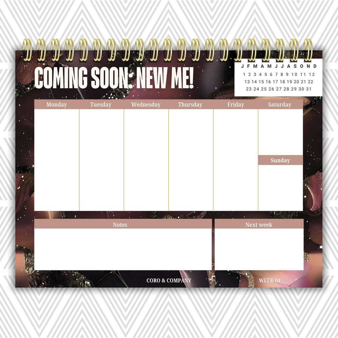 Weekly Desk Planner • 8.5 x 11" - CoRo & Company