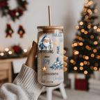Blue Christmas Cup With Lid And Straw - CoRo & Company