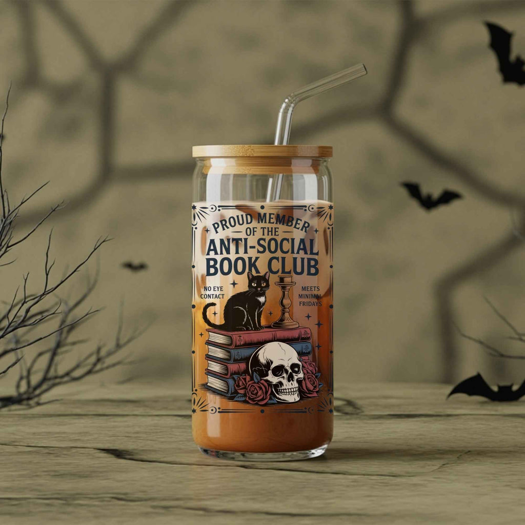 Anti-Social Book Club Cup With Lid and Straw