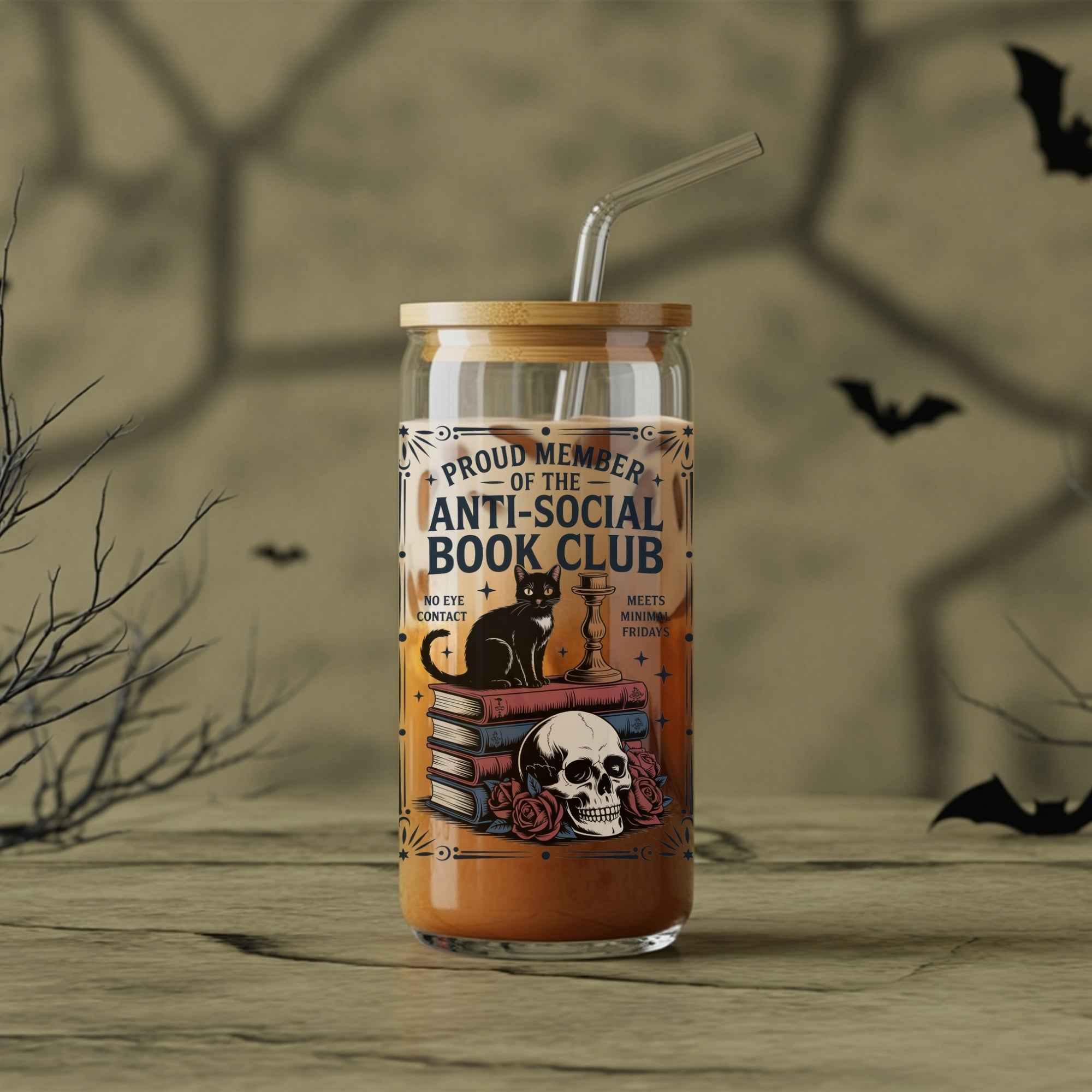 Anti-Social Book Club Cup With Lid and Straw