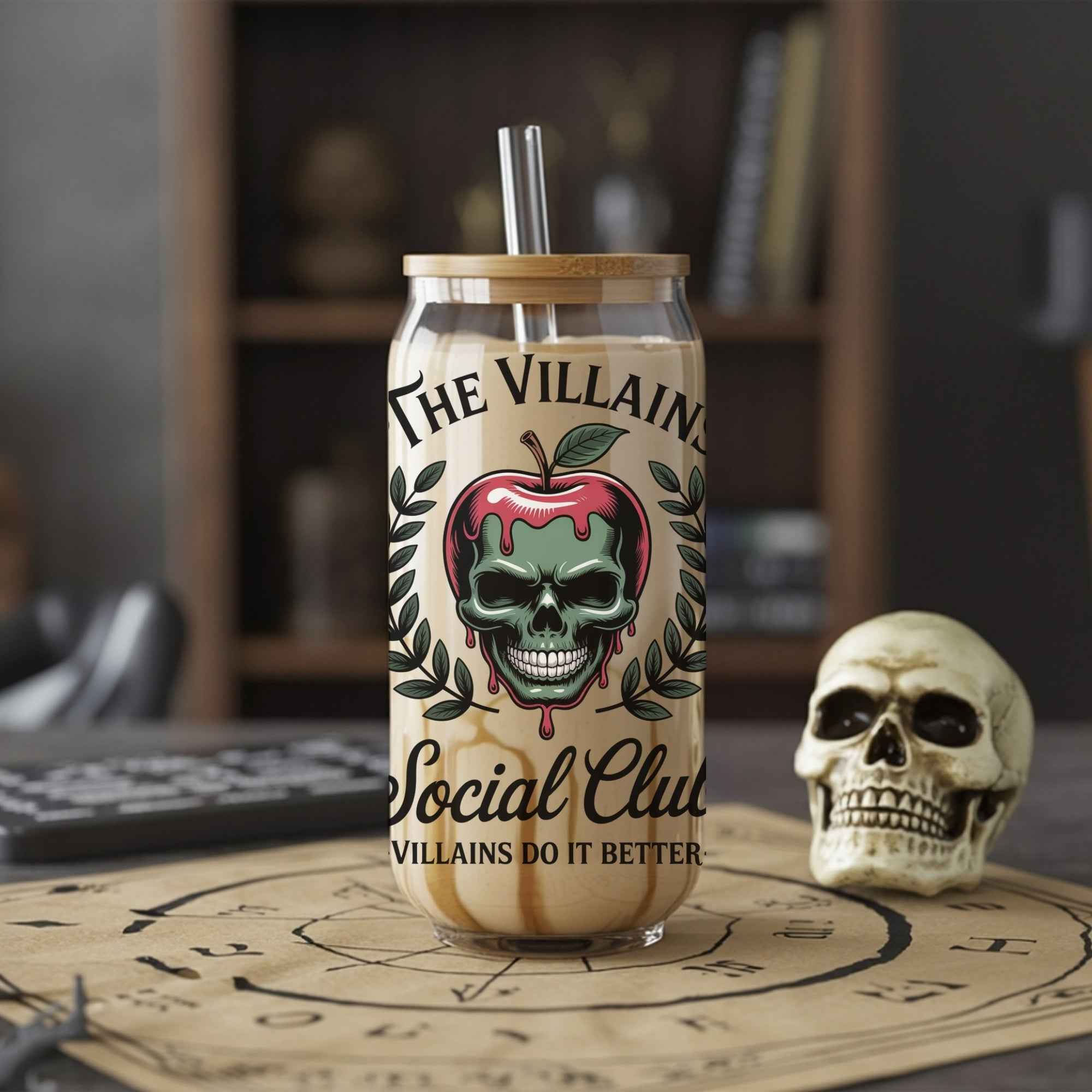 The Villains Social Club Cup With Lid and Straw