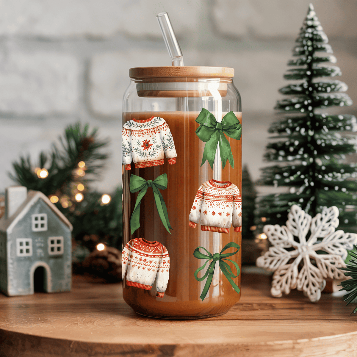 Ugly Sweater Social Club Cup WIth Lid And Straw - CoRo & Company