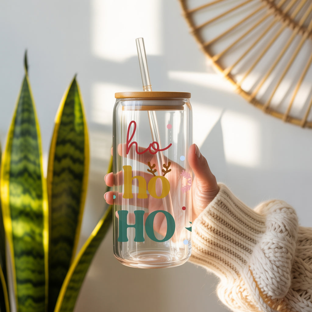 Ho Ho Ho Cup With Lid and Straw