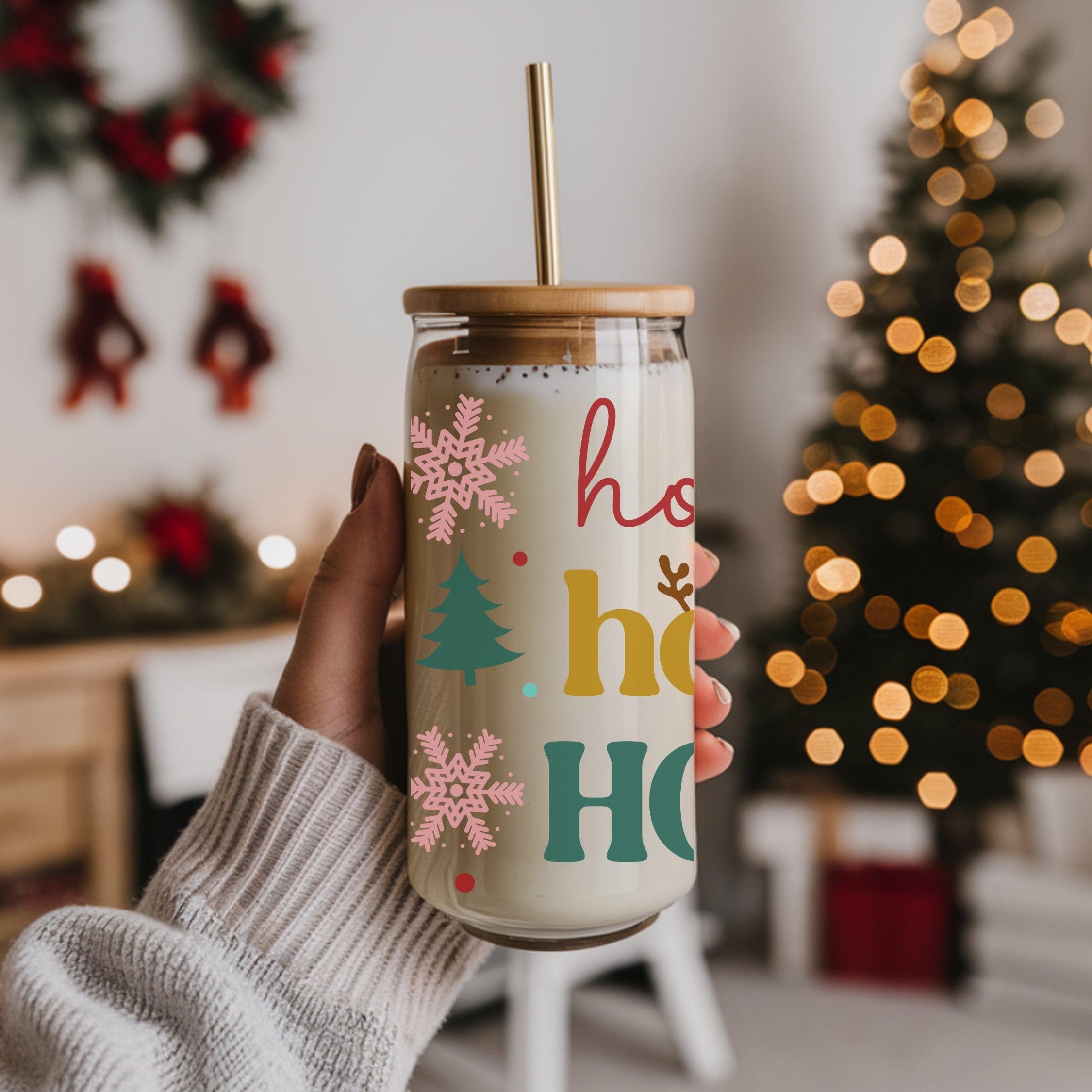 Ho Ho Ho Cup With Lid and Straw