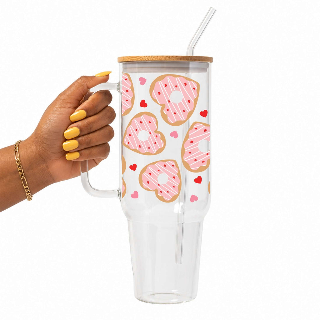 Heart Cookies Glass Cup