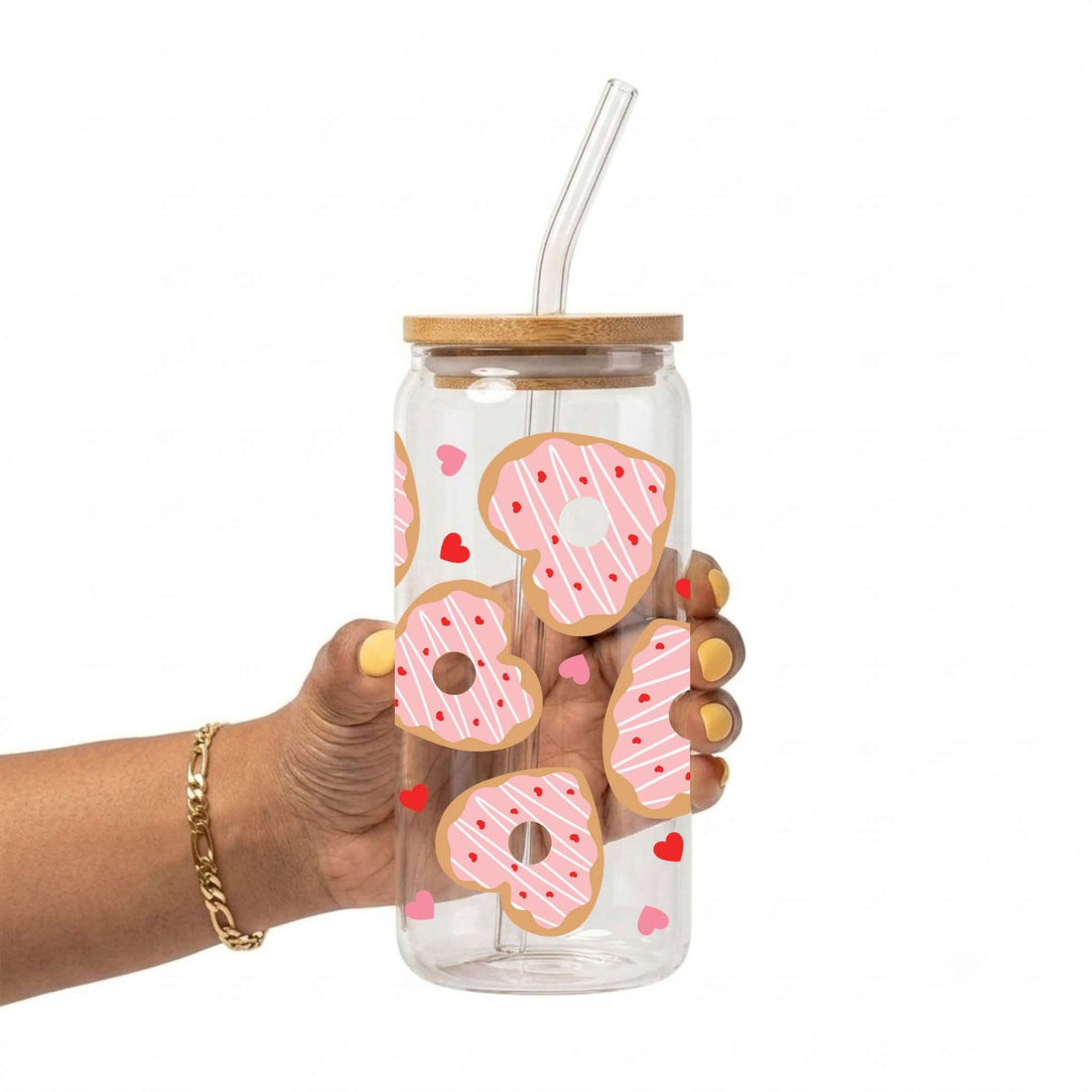 Heart Cookies Glass Cup