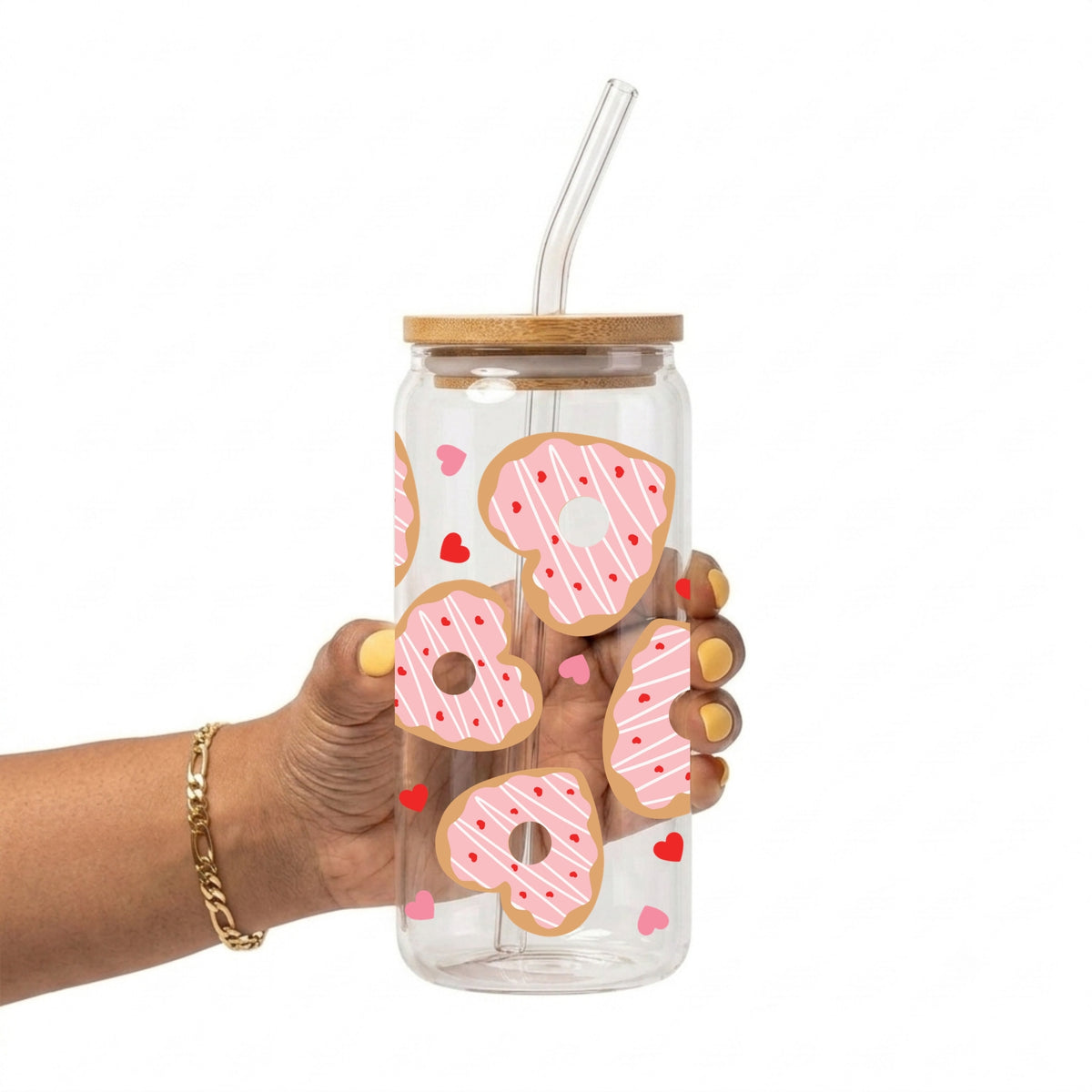 Heart Cookies Glass Cup