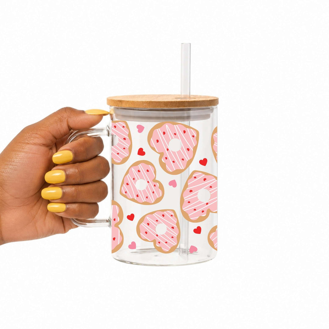 Heart Cookies Glass Cup