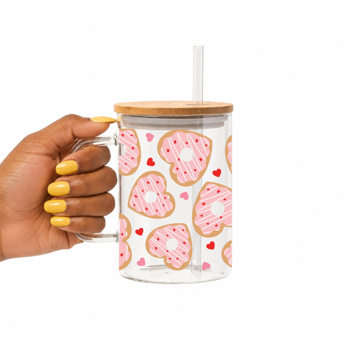Heart Cookies Glass Cup