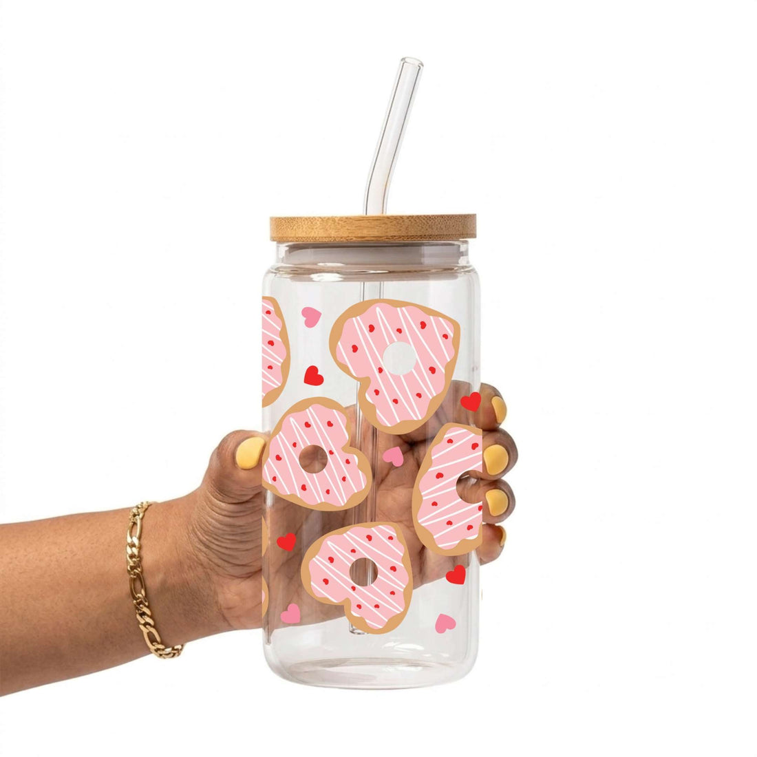 Heart Cookies Glass Cup