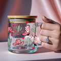 Cowgirl Valentines 17oz Glass Mug With Lid and Straw - CoRo & Company