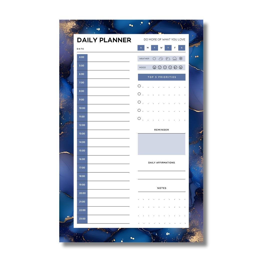 Midnight Desktop Daily Planner • 6 x 9"