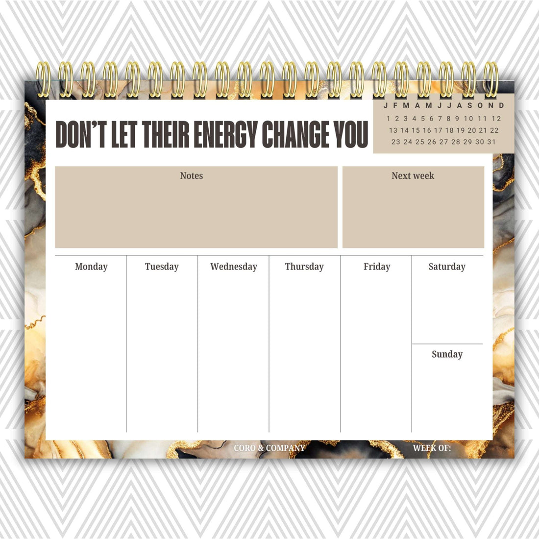 Weekly Desk Planner • 8.5 x 11" - CoRo & Company