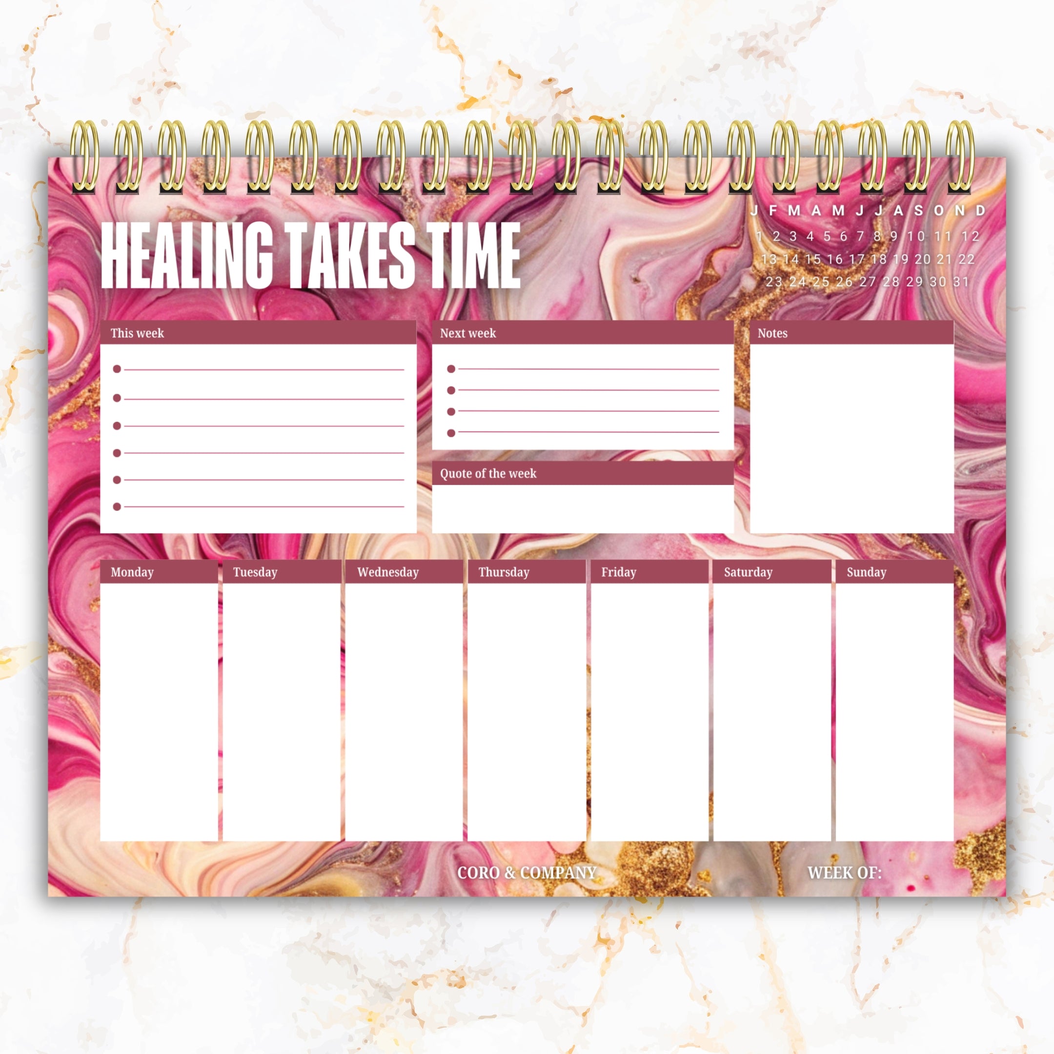 Weekly Desk Planner • 8.5 x 11" Weekly Planner