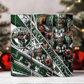 New York Jets Skinny Tumbler • 20 oz Stainless Steel • Drinkware Tumbler