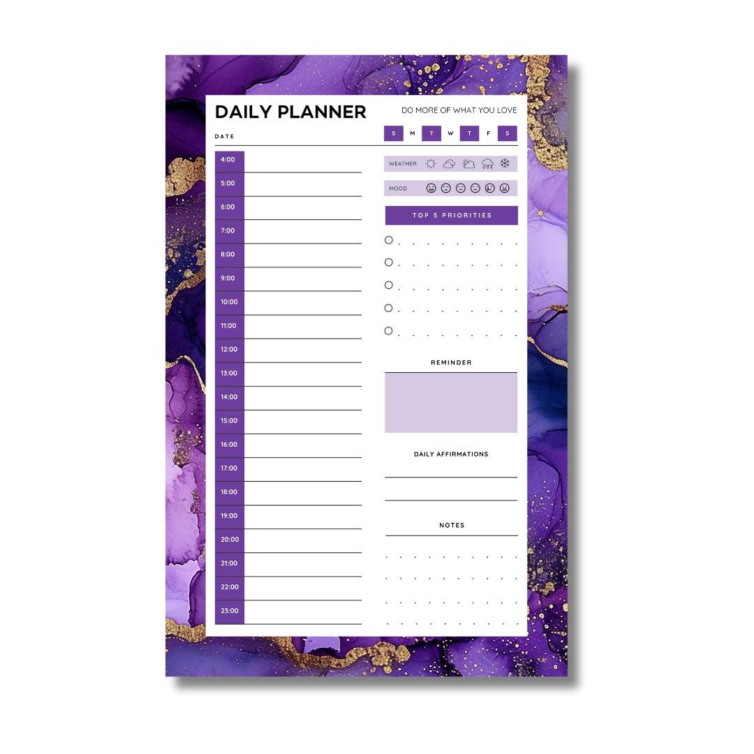 Purple Platter Desktop Daily Planner • 6 x 9"