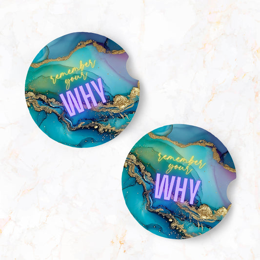 Remember Your Why Car Coaster Set (2-Pack)