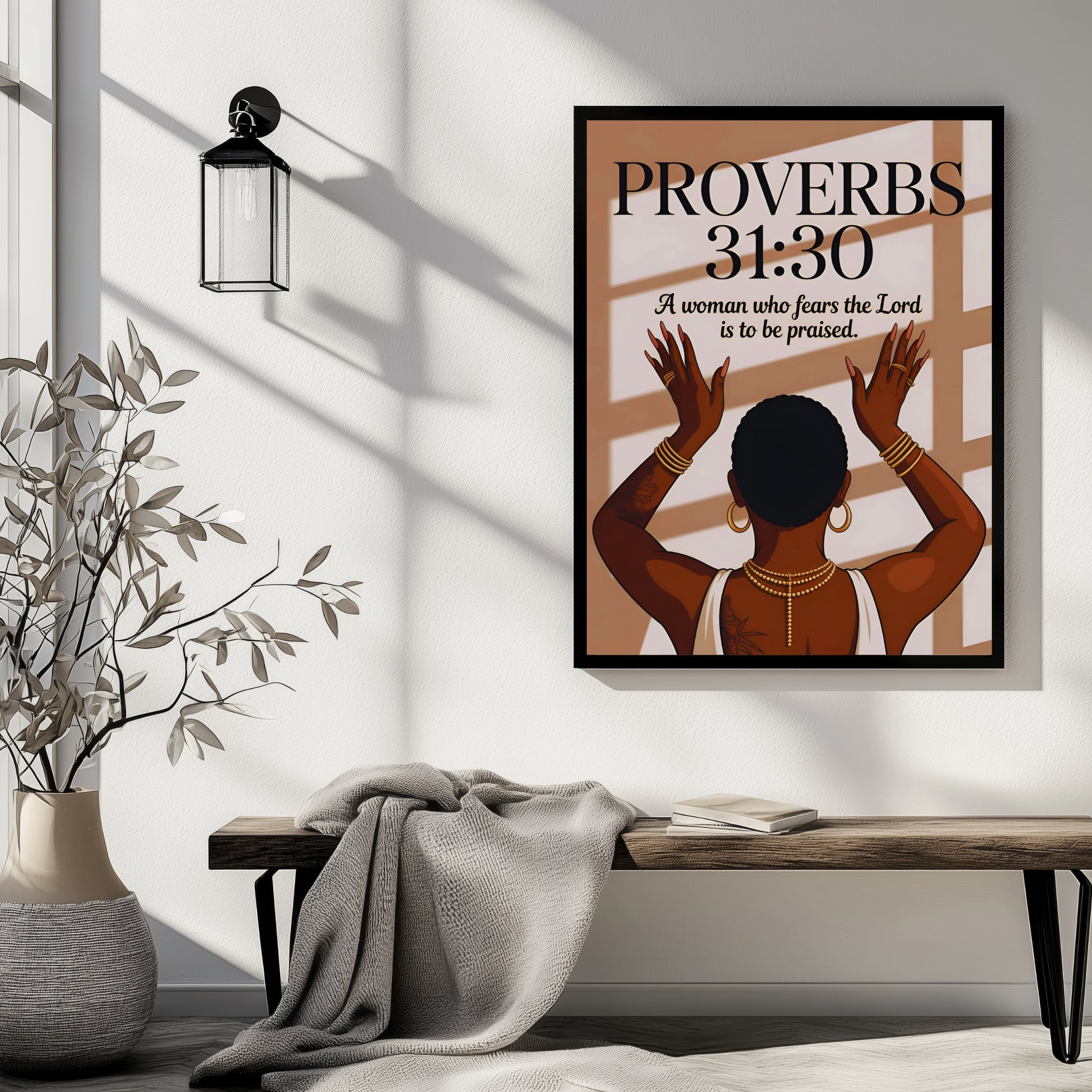 Proverbs 31:30 – A Woman Who Fears the Lord Christian Wall Art Print - CoRo & Company