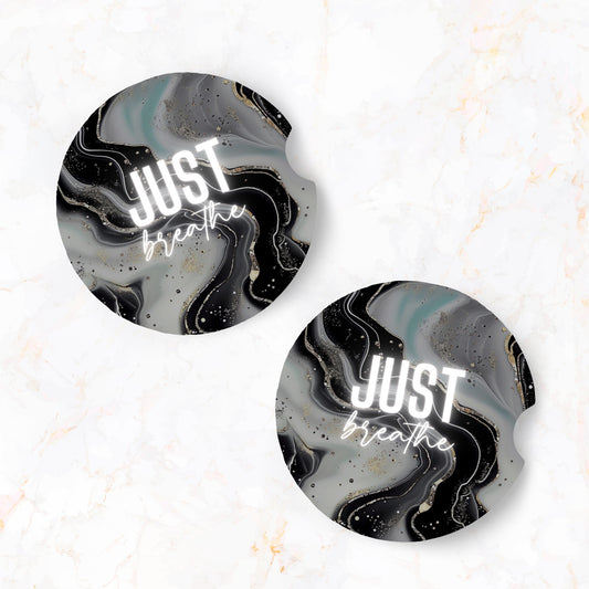 Just Breathe Car Coaster Set (2-Pack)