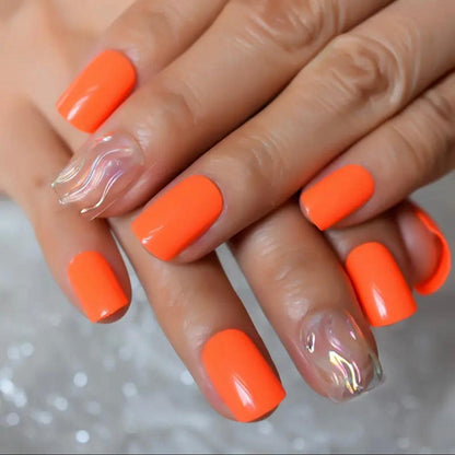 Sunset Chic • Orange Nails • Press-on Nails