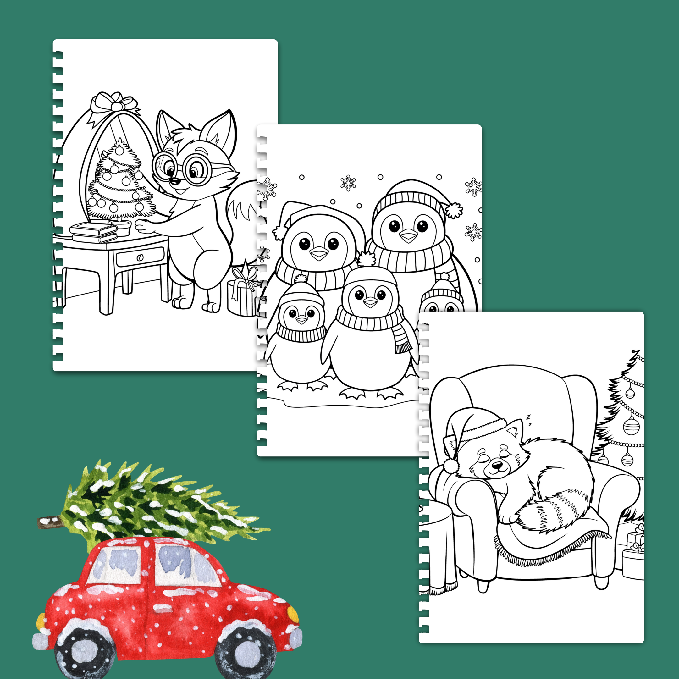 Festive Corner Christmas Coloring Book Coloring Book