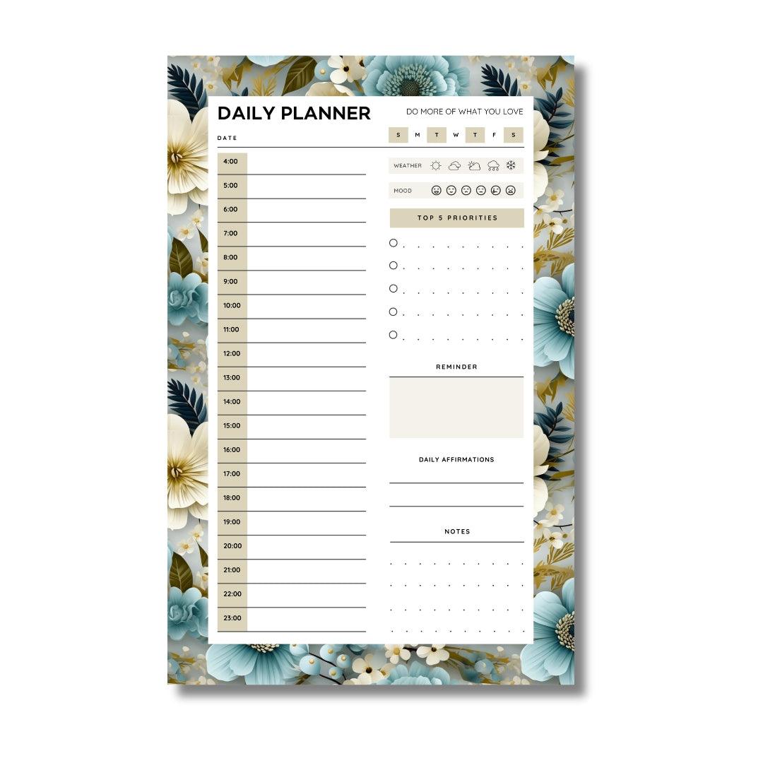 Moonlit Pearl Desktop Daily Planner • 6 x 9"