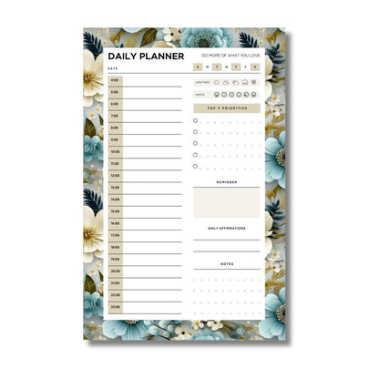 Moonlit Pearl Desktop Daily Planner • 6 x 9"