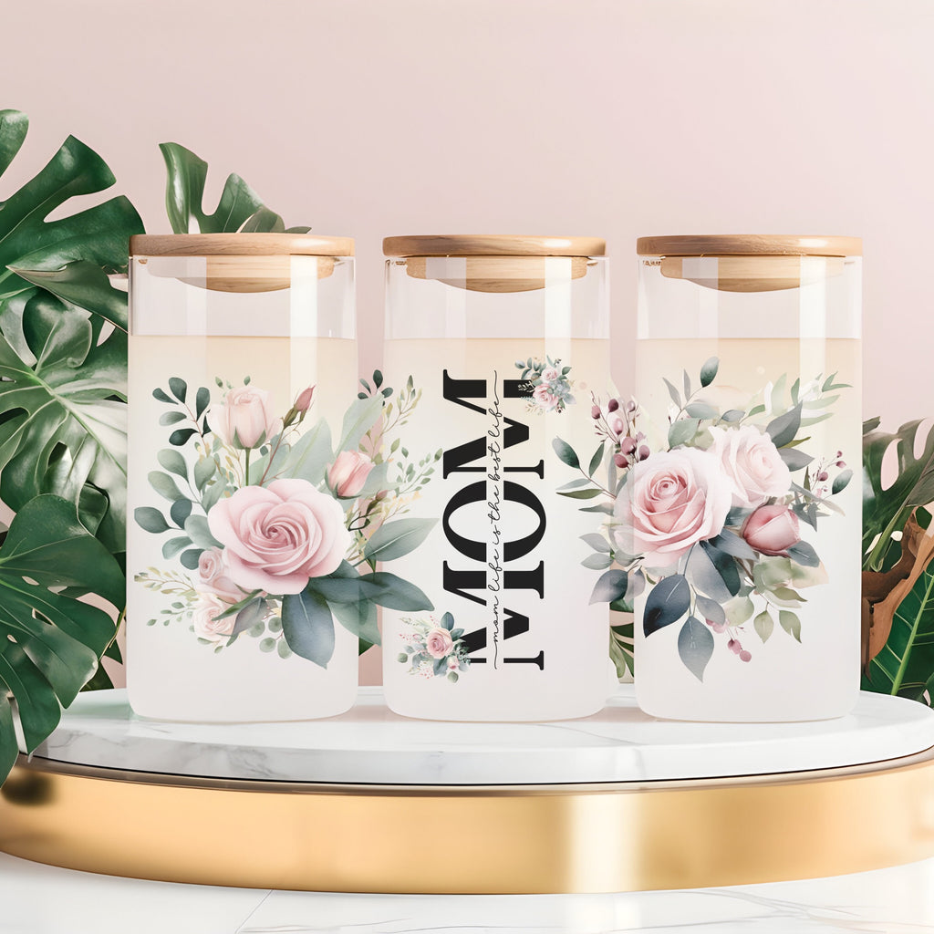 Mom Life Is The Best Life Cup with Lid and Straw