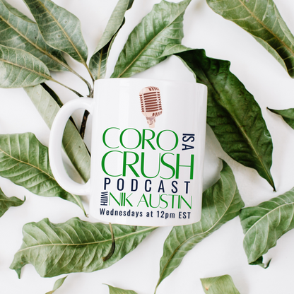 CoRo Is a Crush Mic Coffee Mug • 12 oz Ceramic • Drinkware