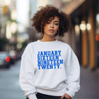 Vintage January Sixteenth Crewneck Pullover Sweatshirt Sweater