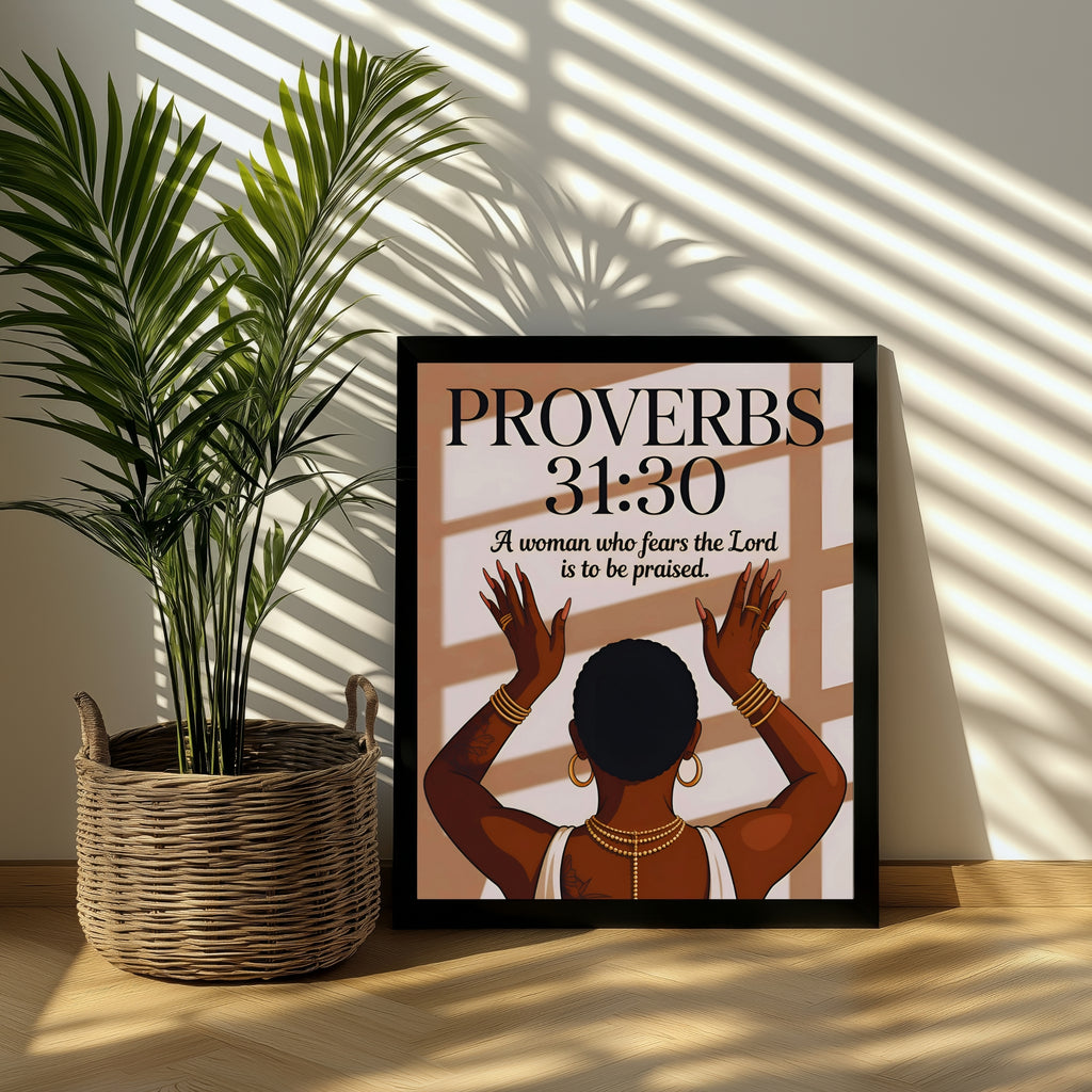 Proverbs 31:30 – A Woman Who Fears the Lord Christian Wall Art Print - CoRo & Company