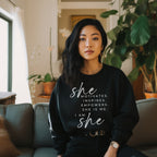 She Motivates Crewneck Sweatshirt