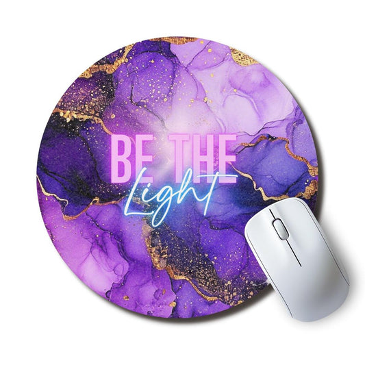 Be The Light Round Mouse Pad