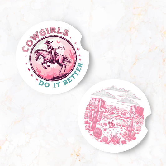 Cowgirls Do It Better Car Coaster Set (2-Pack)